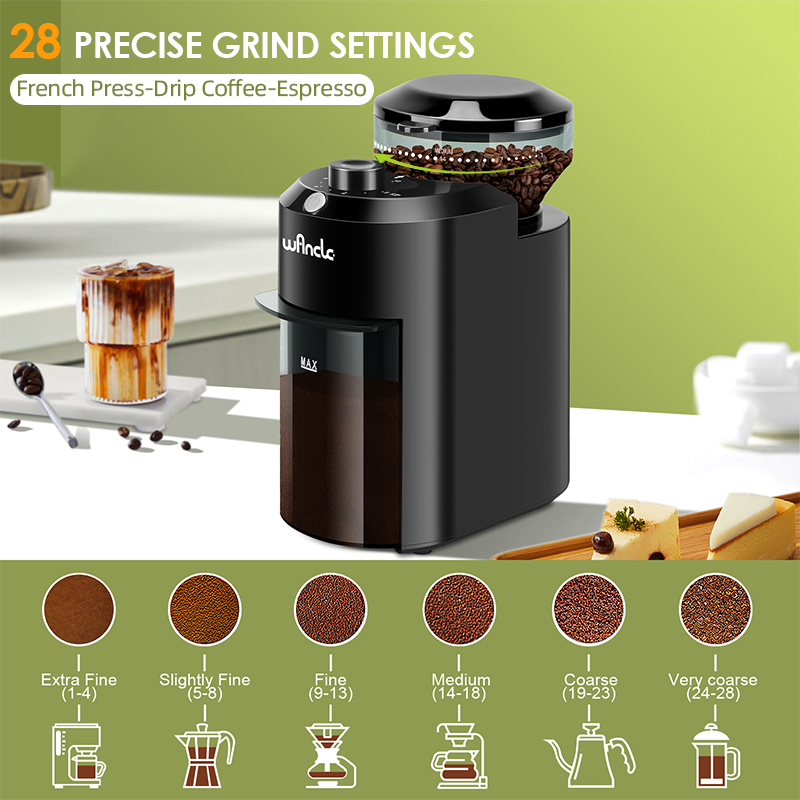 Wancle Electric Burr Coffee Gr - đánh giá và giá Coffee Grinder Burr Flat