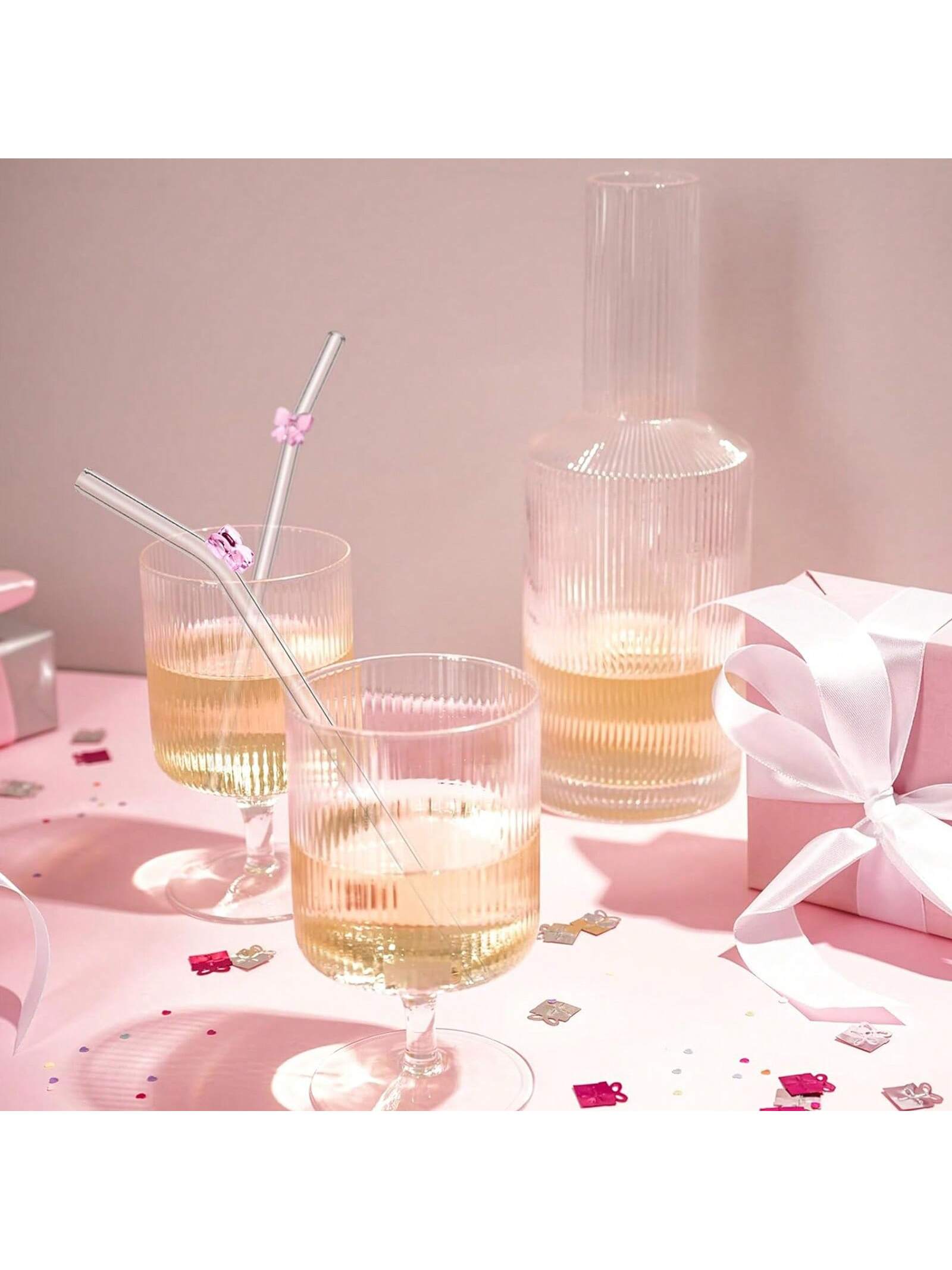 7PCS Reusable Bow Glass Straws - đánh giá và giá Espresso Shot Glass