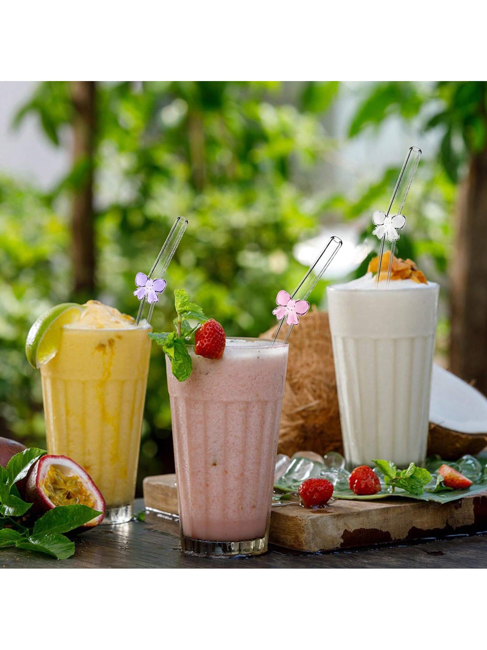 7PCS Reusable Bow Glass Straws - đánh giá và giá Espresso Shot Glass