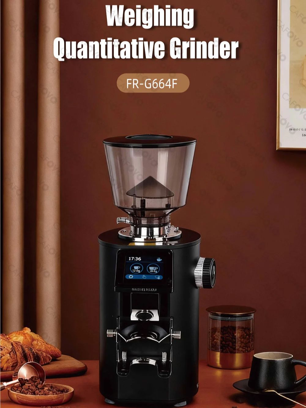 CAFOVO G664F Professional Weig - đánh giá và giá Coffee Grinder Burr Flat