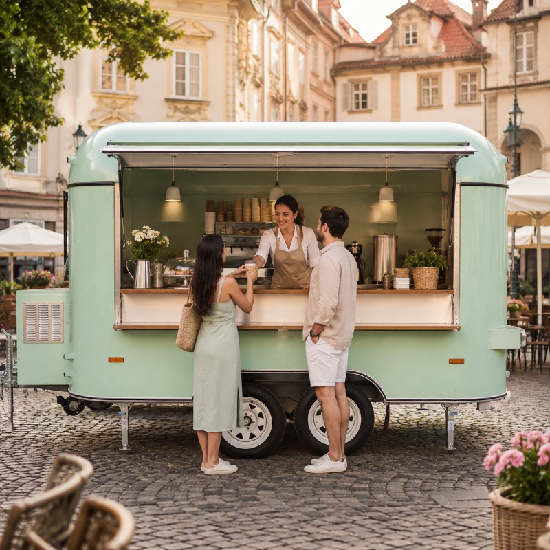 Food Truck Mobile with Kitchen - đánh giá và giá Coffee Van Equipment