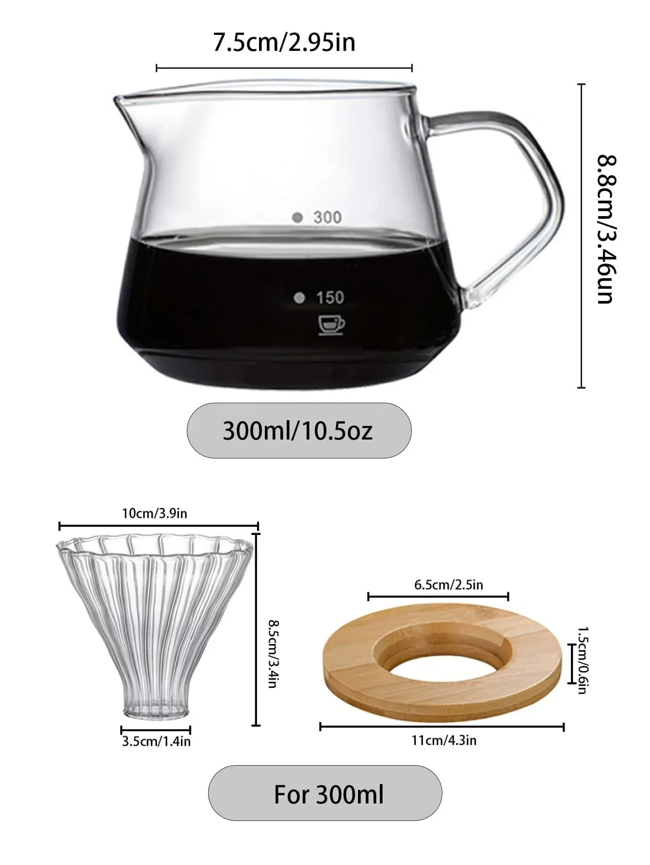 Punana 600ml Pour Over Coffee  - đánh giá và giá Coffee Equipment Pour Over
